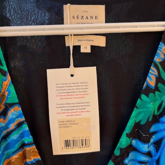 Sezane Armelle maxi wrap dress, Sz 38/6, BNWT - Picture 8 of 12